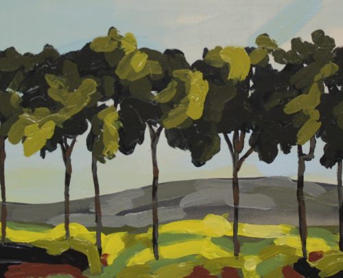Megan Fitzgerald artist Trees-Near-Florence-8x16-