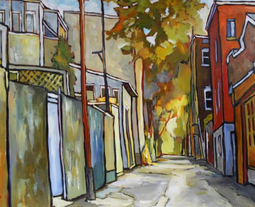 Sacha Artist, Montreal Alley 36x48