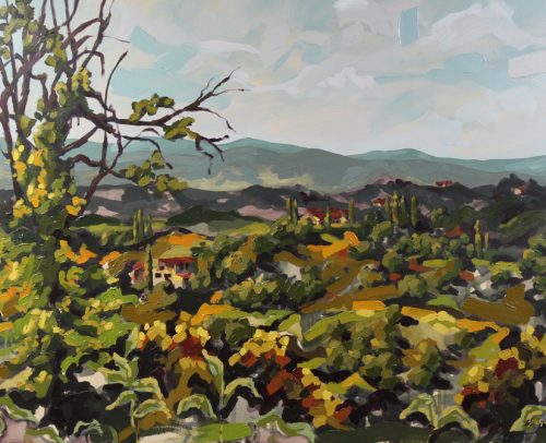Megan FitzGerald Artist, Northern Tuscan Villas 30x40